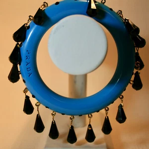 Original PRADA Armreifen Blau Behang - Imagen 1 de 4