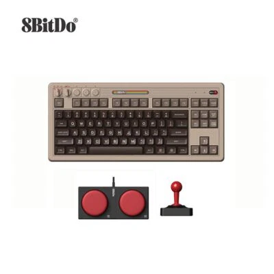 8BitDo Retro C64 Mechanical Keyboard, BT/2.4G/USB-C Gaming Keyboard with 87 Keys - Image 1 of 4