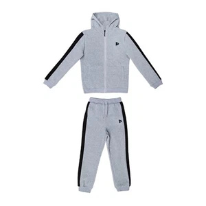 Donnay Kids Fleece Full Zip T Suit Tracksuit Sports Casuals Lightweight - Picture 1 of 21