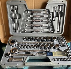 Sears Craftsman SAE Socket And Wrench Set. 1/4” 3/8” 1/2” Ratchets  And Sockets