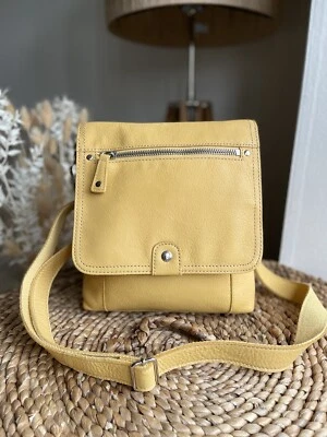Fossil yellow genuine leather shoulder cross body bag - Image 1 of 4