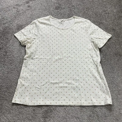 Camiseta Ciervo Blanca Mujer XXL Blanca Lunares Cuello Redondo Manga Corta Informal Top Foto 1 de 4