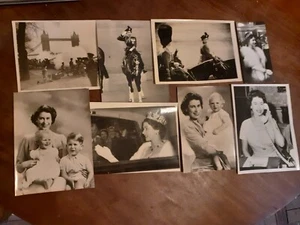 Elizabeth II British Royalty lot x8 original photos press 1940/50/60s rare - Picture 1 of 12