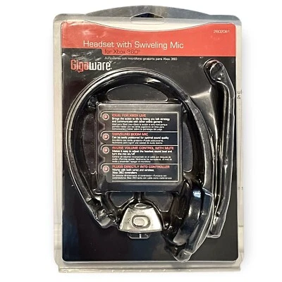 Gigaware Headset With Swiveling Mic for Xbox 360/Xbox Live (2602081) New Sealed - Image 1 of 4