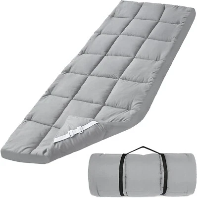 SPRINGSPIRIT Camping Cot Mattress Foam Pad Quilted Sleeping Pad Thick&Soft Topper 75"x30"