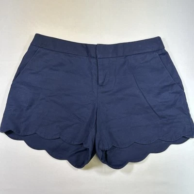 Maison Jules Navy Blue Scalloped Shorts Size 2 EUC - Image 1 of 4