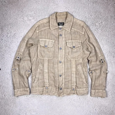 Dolce Gabbana Archive Linen Jacket Men Opium Size L  - Image 1 of 4