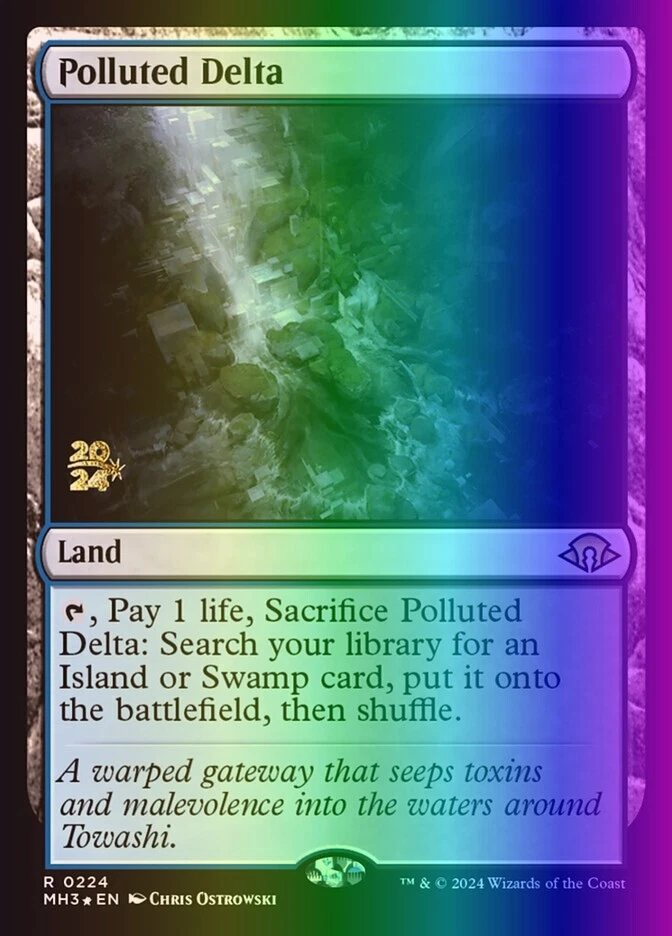 MTG Polluted Delta (224/90) Modern Horizons 3 Promos LP FOIL- Prerelease - Image 1 of 1