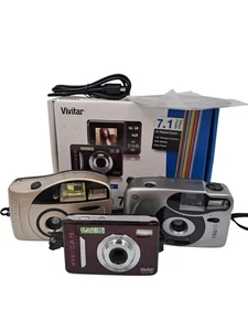 Vivitar Digital Camera Bundle Vivicam 7020 EZMotor Big View T2920 F5 - Picture 1 of 4
