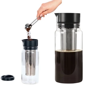 Xavax Cold Brew Kaffeebereiter Glas 1L Coffee Maker Karaffe Edelstahl-Filter - Bild 1 von 12
