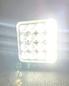 Remolque de camión 6000 lúmenes 16 LED 3030 delgado cuadrado punto de inundación luz antiniebla 48 W - Imagen 1 de 16