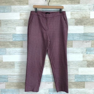 Pantalones al tobillo ajustados Talbots Heritage azul rojo estampado tiro alto chinos para mujer 10 - Imagen 1 de 8