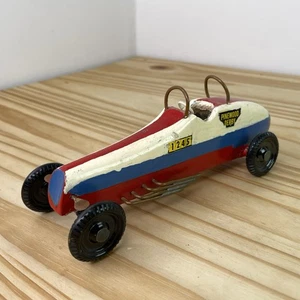 Handgefertigter 1960er Custom Pinewood Derby Rennwagen mit Aufklebern & Kupfer Auspuffrohren - Bild 1 von 8