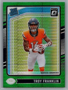 2024 Donruss Optic Rated Rookie Troy Franklin #294 (RC) Green Hyper - Picture 1 of 2