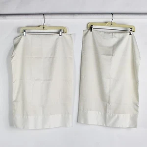 Set of 2 American Textile Co Pillowcases Standard 20x26 Cream Polyester Viscose - Picture 1 of 5