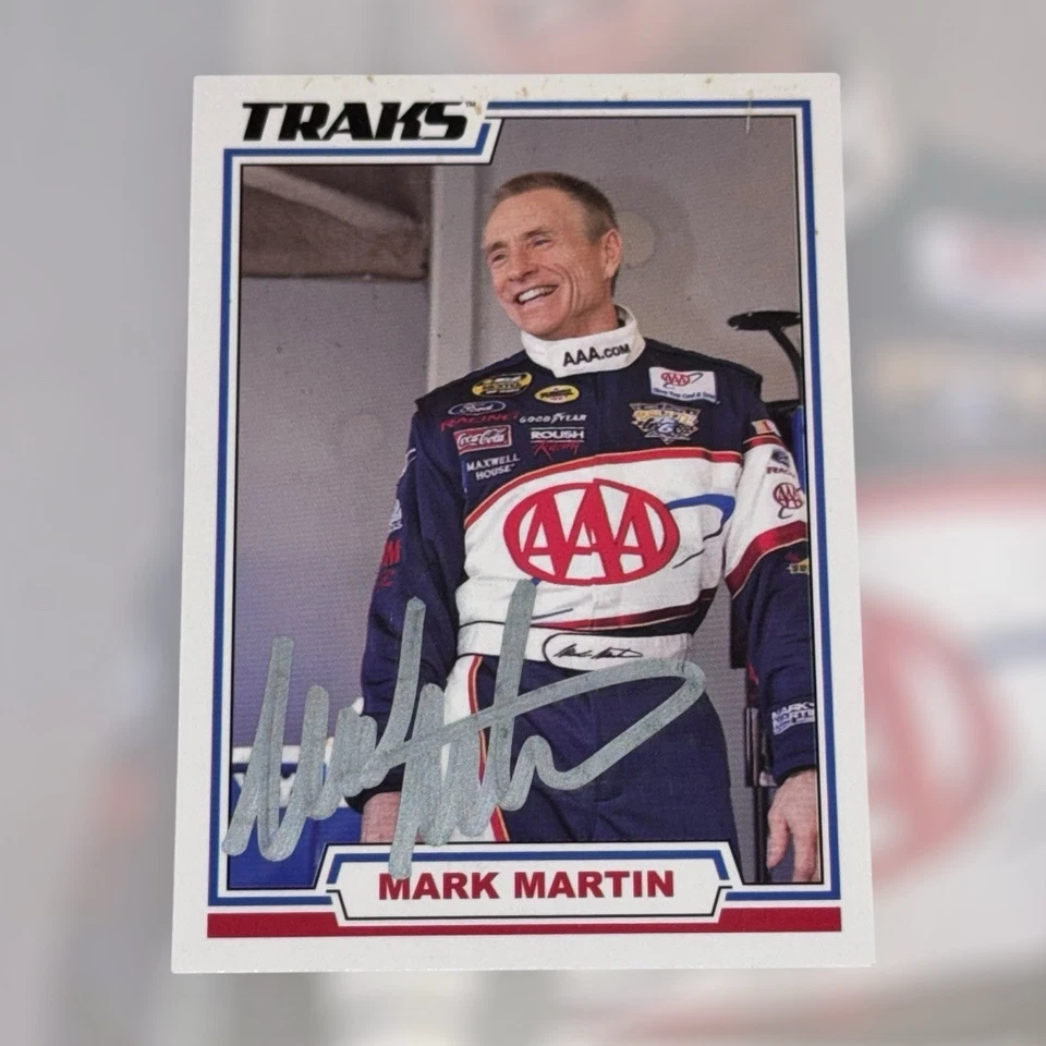 Mark Martin #6 VINTAGE autographed card AAA ROUSH RACING 2006 PRESS PASS TRAKS - Image 1 of 1