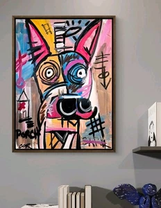 CORBELLIC TOP DOG 12X16 PET PUPPY ANIMAL COLLECTIBLE CONCEPT ORIGINAL PAINTING - Picture 1 of 10