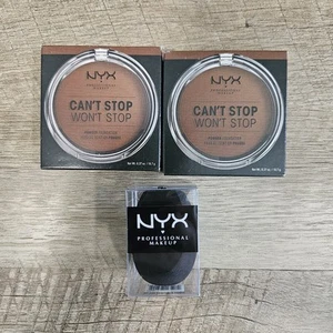 2pk NYX Can't Stop Won't Stop Setting Powder Foundation Finish Deep Walnut CSW22 - Picture 1 of 7