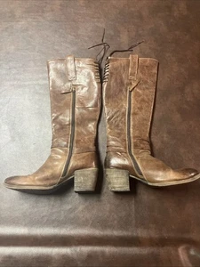Roan by Bed Stu Garner Riding Boots Womens Brown Leather Knee High Size 9.5 - Picture 1 of 15