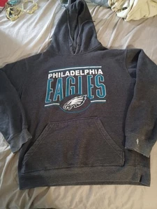 Philadelphia Eagles Hoodie Black NFL Junk Food brand Large READ - Picture 1 of 8