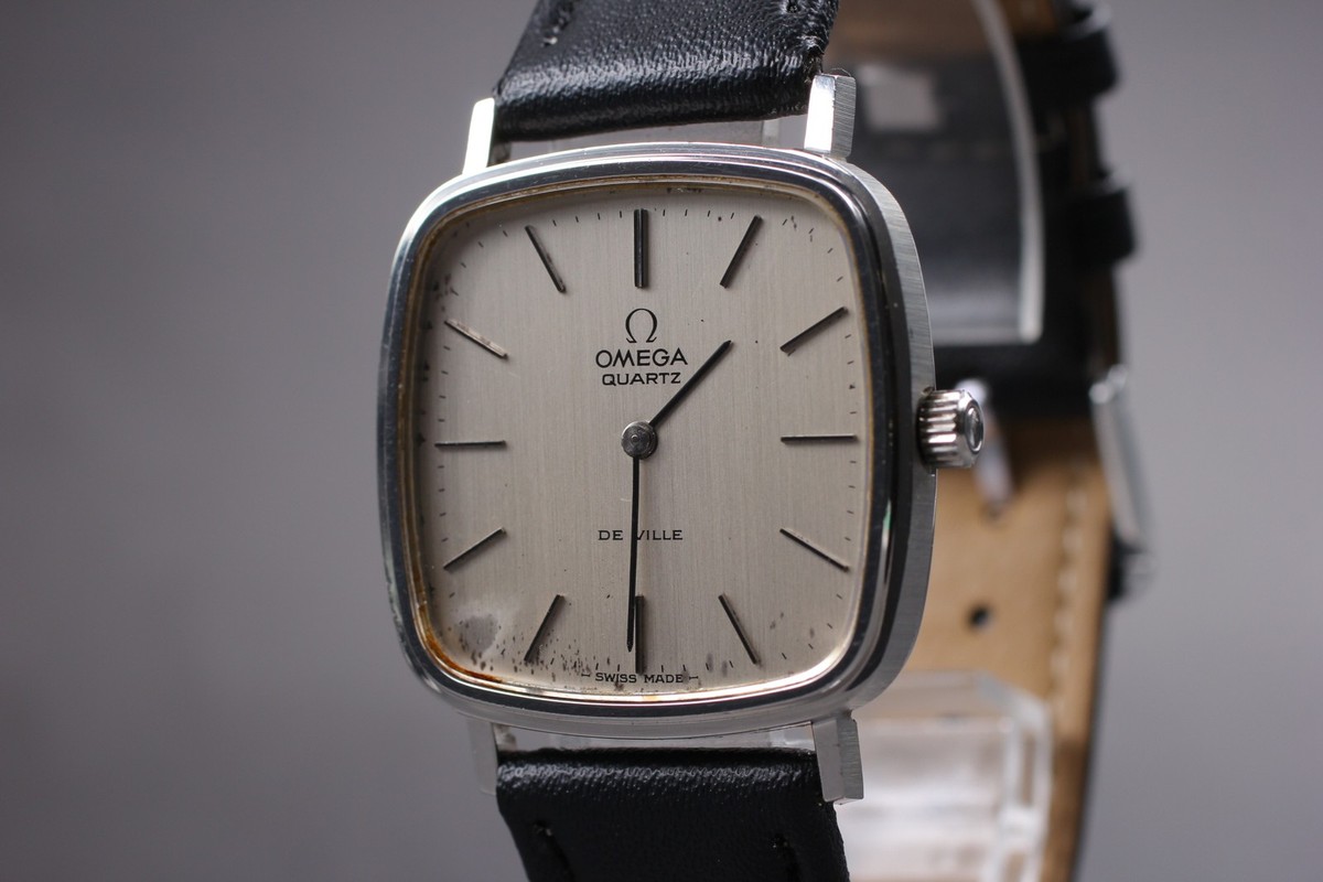 OMEGA De Ville Quartz シルバー ブラックレザー OMEGA De Ville Quartz シルバー ブラックレザー