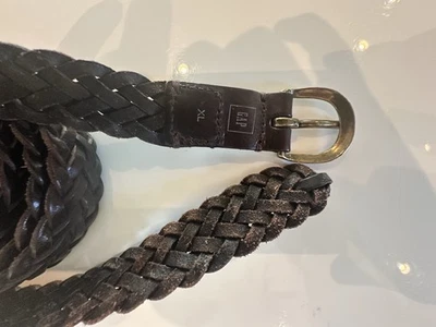 Cinturón de cuero marrón trenzado Gap XL Foto 1 de 4