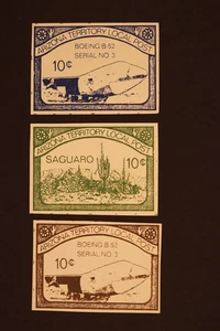 ARIZONA TERRITORY LOCAL POST STAMPS BOEING B-52 LOT OF 3 MNH - Picture 1 of 2