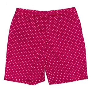 Jones New York Pink with Small White Polka Dots Shorts, size 14P - Picture 1 of 5