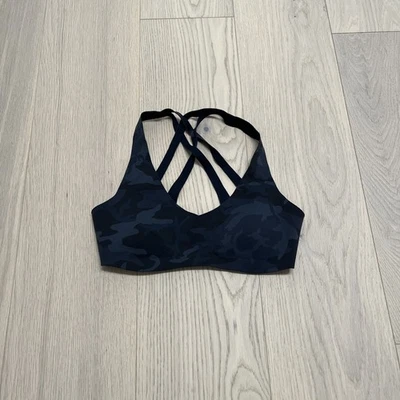 Lululemon Align Tank Camo Sports Bra Black Gray Crossback Women's Size 6 - Image 1 of 4
