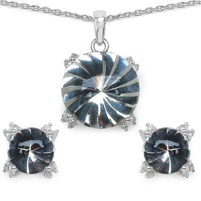 Lusso 9,34 Carati Verde Ametista Prasiolite Orecchini Rimorchio, 925 Argento - Immagine 1 di 4