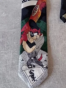 Vintage Looney Tunes Baseball Toons Taz Sox echte 100 % Seidenkrawatte 1993 - MLB - - Bild 1 von 7