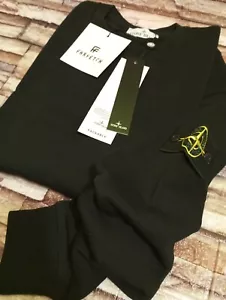 felpa uomo Stone Island colore nero nuova con cartellino taglia S e QR code - Imagen 1 de 8