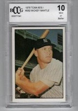 1978 TCMA 60's I #262 Mickey Mantle New York Yankees Graded BCCG 10 (MINT+)