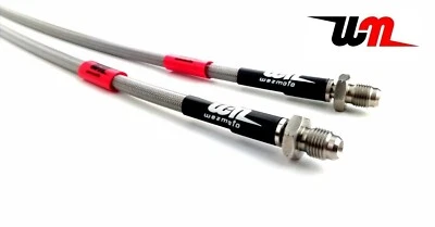 BMW 5 Series E34 FRONTS WM Stainless Steel Braided Brake Hoses Lines - Image 1 of 3