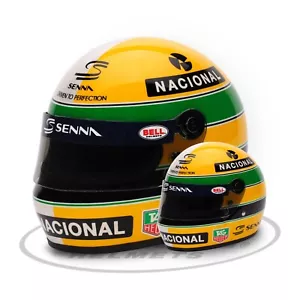 Mini casco Bell escala 1:2 réplica Ayrton Senna 30 años legado - Imagen 1 de 7