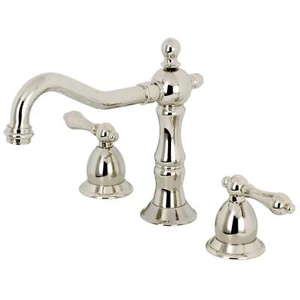 Kingston Brass KS1976AL Heritage Widespread Bathroom Faucet, Polished Nickel, - Picture 1 of 9