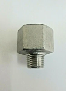 BSP Stecker auf Buchse Brustwarze Bush Adapter, reduzierende Buchse, Edelstahl Marine - Bild 1 von 2
