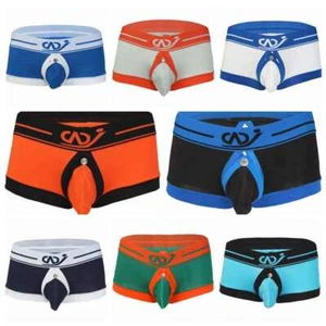 Men Sexy Open Front Thong Trunks Boxer Brief Panties Underwear Underpants Shorts - Bild 1 von 34