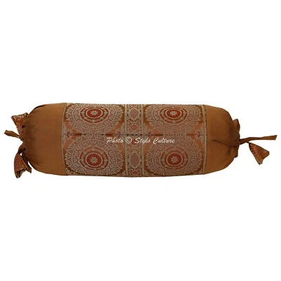 Bolster Cover Brocade Jacquard Bolster Cover Sofa Pillow Cases For Home Decor - Image 1 of 4