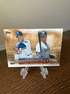 2015 TOPPS INSPIRED PLAY #I2 KEN GRIFFEY JR./ROBINSON CANO SEATTLE MARINERS HOF - Picture 1 of 3