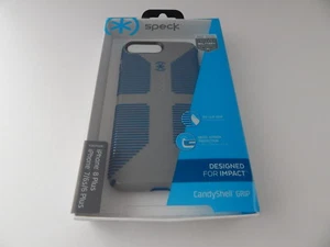 Speck CandyShell Grip Case for iPhone 8/7 Plus iPhone 6/6S Plus 5.5" Grey/Blue - Picture 1 of 9