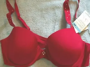 NWT AMBRIELLE NATURAL SHAPING DEMI UNDERWIRE - AVENUE RED BLING - SIZE 36C - Picture 1 of 7