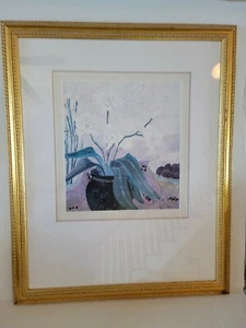 Vintage Ellen Gunn Stunning Framed Serigraph Signed Labeled R8405 Gold Ornate... - Picture 1 of 11