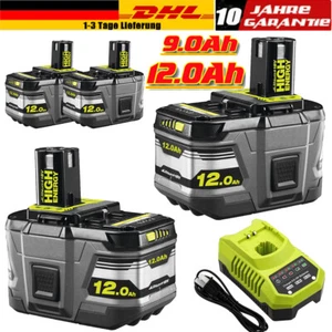 4x Für Original Ryobi Akku 18V 12.0Ah HP Lithium ONE+Plus RB18L60 P108/Ladegerät - Bild 1 von 29