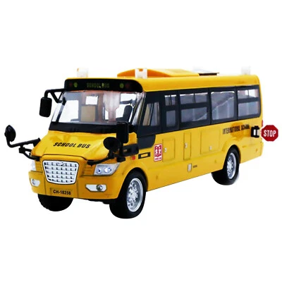1/32 Alloy American Pull-Back Diecast Car School Bus Model Sound&Light Kids Toy - Image 1 of 4