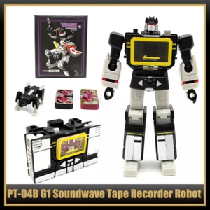 PT-04B G1 Soundwave Tape Recorder Robot 10cm Action Figure with Ravage mini Toys - Picture 1 of 14