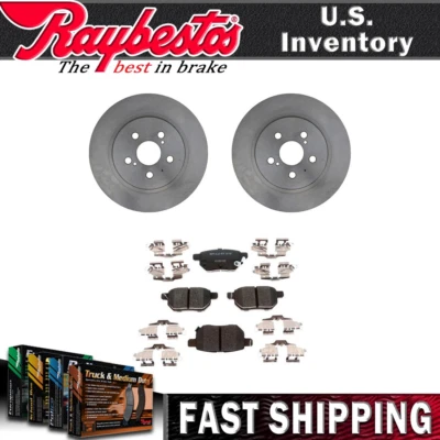 Kit de rotores de freno traseros pastillas de freno de cerámica y herrajes para Lexus CT200h 2014-2017 Foto 1 de 4