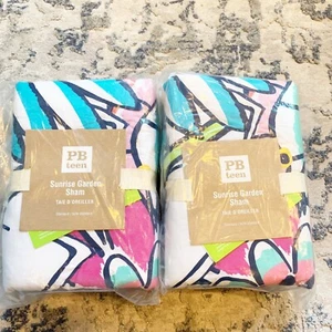 2 - Pottery Barn PB Teens Sunrise Garden Floral Standard Shams - Bild 1 von 1