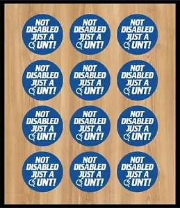 Nicht deaktiviert, nur ein C*** A5 Stickerbogen - 4,75cm runde Sticker - lustiger Aufkleber - Bild 1 von 1