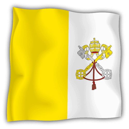 Vatican City Wave Flag Car Bumper Sticker Decal | eBay